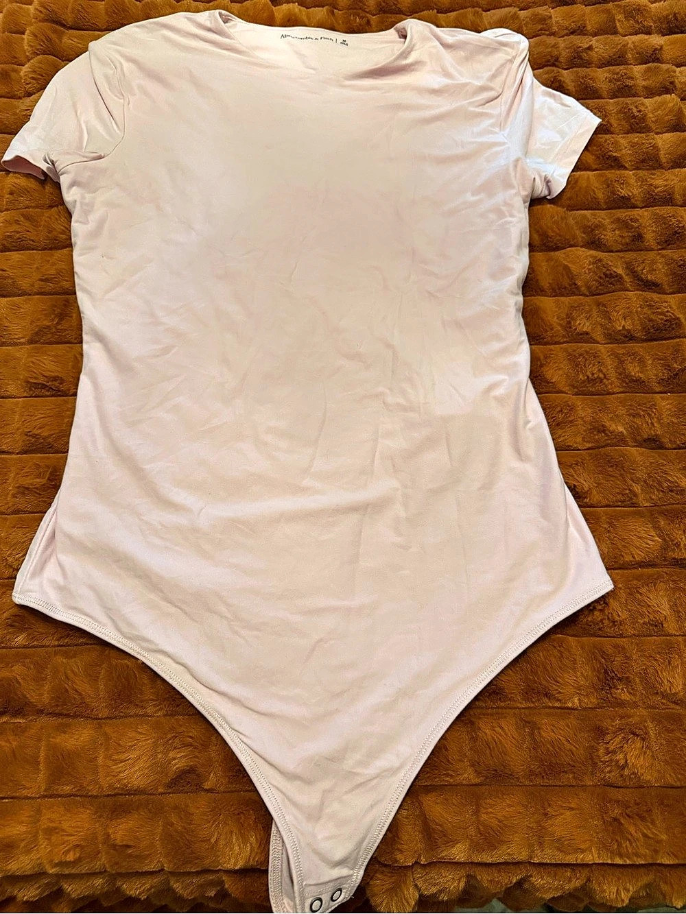 Abercrombie & Fitch Seamless Fabric Tee Bodysuit light Pink Medium